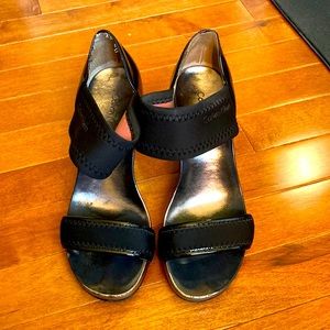 Calvin Klein Wedges - black & silver